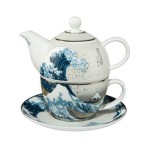 TEA FOR ONE ( filiżanka z czajniczkiem ) Wielka Fala - Hokusai,Goebel