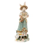 PANI KRÓLIKOWA Z KOSZYKIEM 50 CM - MR & MRS RABBIT,Goebel