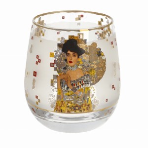 Świecznik szklany 9,5cm Adele Bloch-Bauer  Gustav Klimt ,Goebel