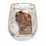Świecznik szklany 9,5cm  Spełnienie Gustav Klimt,Goebel