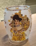 Świecznik szklany 13,5cm Adele Bloch-Bauer  Gustav Klimt ,Goebel