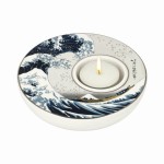 Świecznik porcelanowy 12cm  , The Great Wave - Katsushika Hokusai , Goebel
