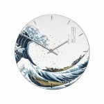 Okrągły zegar porcelanowy  The great Wave -  Katsushika Hokusai , Goebel