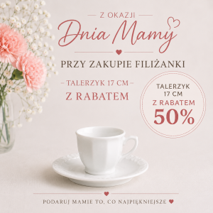 Kpl Filiżanka do kawy ze spodkiem 180ml + talerzyk 17cm  Biała Maria  Rosenthal