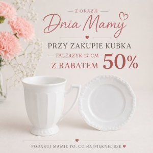 Kpl Kubek 330ml + talerzyk 17cm  Biała Maria  Rosenthal